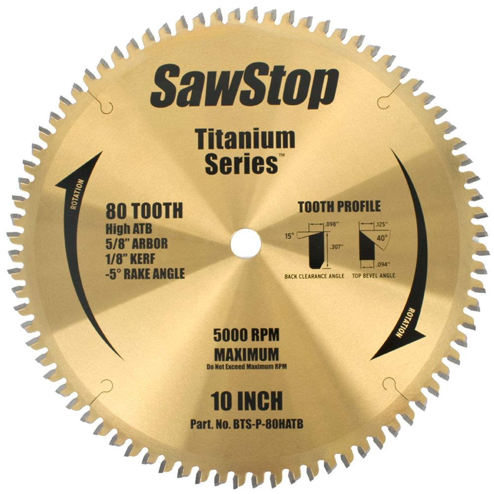 Tct Saw Blade 254mm X 80t X 16mm Cross Cut Titanium Series